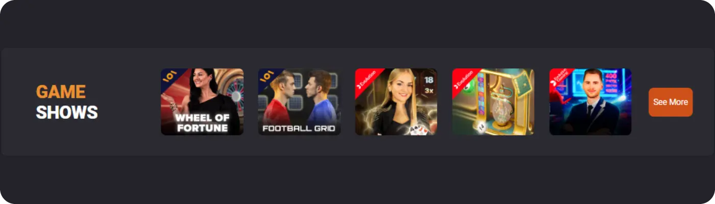 Shows game casino Freshbet