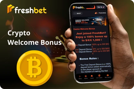 Freshbet crypto welcome bonus